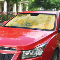 Hawaii Oahu Island Flowers Lei Auto Sun Shade Yellow Ilima Mix Plumeria LT7 - Polynesian Pride