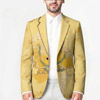 Hawaii Oahu Island Flowers Lei Blazer Yellow Ilima Mix Plumeria LT7 - Polynesian Pride