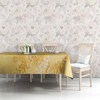 Hawaii Oahu Island Flowers Lei Tablecloth Yellow Ilima Mix Plumeria LT7 - Polynesian Pride