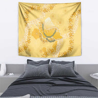 Hawaii Oahu Island Flowers Lei Tapestry Yellow Ilima Mix Plumeria LT7 - Polynesian Pride