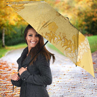 Hawaii Oahu Island Flowers Lei Umbrella Yellow Ilima Mix Plumeria LT7 - Polynesian Pride