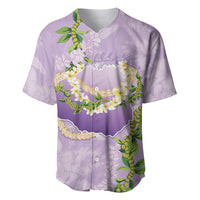 Hawaii Kauai Island Flowers Lei Baseball Jersey Mokihana Lei LT7 Lavender - Polynesian Pride