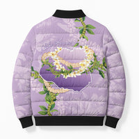 Hawaii Kauai Island Flowers Lei Bomber Puffer Jacket Mokihana Lei LT7 - Polynesian Pride