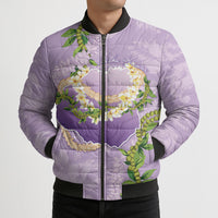 Hawaii Kauai Island Flowers Lei Bomber Puffer Jacket Mokihana Lei LT7 - Polynesian Pride