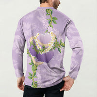Hawaii Kauai Island Flowers Lei Button Sweatshirt Mokihana Lei LT7 - Polynesian Pride