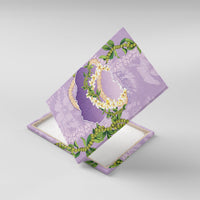 Hawaii Kauai Island Flowers Lei Canvas Wall Art Mokihana Lei LT7 With Frame Lavender - Polynesian Pride