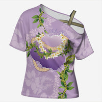 Hawaii Kauai Island Flowers Lei Cross Shoulder Shirt Mokihana Lei