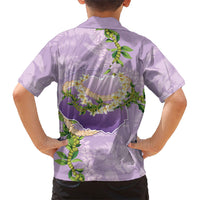 Hawaii Kauai Island Flowers Lei Family Matching Summer Maxi Dress and Hawaiian Shirt Mokihana Lei
