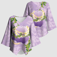 Hawaii Kauai Island Flowers Lei Kimono Sleeve Blouse Mokihana Lei LT7 - Polynesian Pride