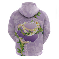 Hawaii Kauai Island Flowers Lei Zip Hoodie Mokihana Lei
