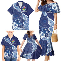 Fiji Lelean Memorial School Personalised Family Matching Mermaid Dress and Hawaiian Shirt Korodredre Davuilevu Masi Mix Style