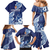 Fiji Lelean Memorial School Personalised Family Matching Mermaid Dress and Hawaiian Shirt Korodredre Davuilevu Masi Mix Style