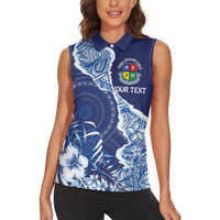 Fiji Lelean Memorial School Personalised Women Sleeveless Polo Shirt Korodredre Davuilevu Masi Mix Style