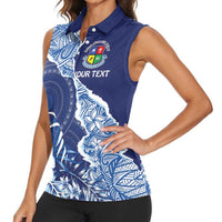 Fiji Lelean Memorial School Personalised Women Sleeveless Polo Shirt Korodredre Davuilevu Masi Mix Style