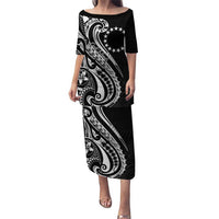 Kia Orana Cook Islands Puletasi Kerekere Plumeria Tropical Waves - Polynesian Pride