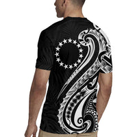 Kia Orana Cook Islands Rugby Jersey Kerekere Plumeria Tropical Waves - Polynesian Pride
