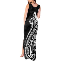Kia Orana Cook Islands Tank Maxi Dress Kerekere Plumeria Tropical Waves - Polynesian Pride