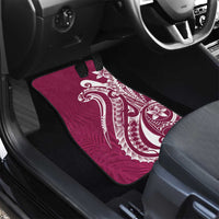 Kia Orana Cook Islands Car Mats Maroon Plumeria Tropical Waves LT7 - Polynesian Pride