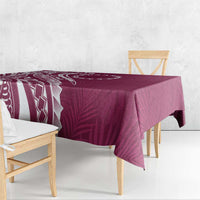 Kia Orana Cook Islands Tablecloth Maroon Plumeria Tropical Waves LT7 - Polynesian Pride