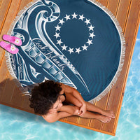 Kia Orana Cook Islands Beach Blanket Auika Plumeria Tropical Waves LT7 - Polynesian Pride