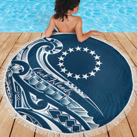 Kia Orana Cook Islands Beach Blanket Auika Plumeria Tropical Waves LT7 - Polynesian Pride