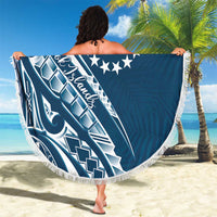Kia Orana Cook Islands Beach Blanket Auika Plumeria Tropical Waves LT7 - Polynesian Pride