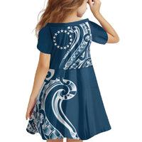 Kia Orana Cook Islands Family Matching Off Shoulder Maxi Dress and Hawaiian Shirt Auika Plumeria Tropical Waves - Polynesian Pride