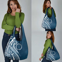 Kia Orana Cook Islands Grocery Bag Auika Plumeria Tropical Waves LT7 - Polynesian Pride