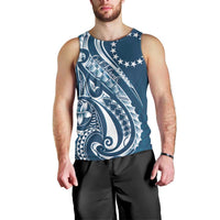 Kia Orana Cook Islands Men Tank Top Auika Plumeria Tropical Waves LT7 - Polynesian Pride