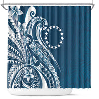 Kia Orana Cook Islands Shower Curtain Auika Plumeria Tropical Waves - Polynesian Pride