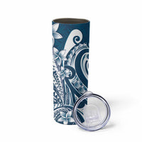 Kia Orana Cook Islands Skinny Tumbler Auika Plumeria Tropical Waves - Polynesian Pride