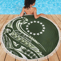 Kia Orana Cook Islands Beach Blanket Matie Plumeria Tropical Waves LT7 - Polynesian Pride