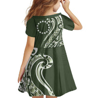 Kia Orana Cook Islands Family Matching Off Shoulder Maxi Dress and Hawaiian Shirt Matie Plumeria Tropical Waves - Polynesian Pride