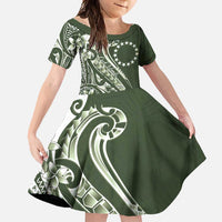 Kia Orana Cook Islands Family Matching Summer Maxi Dress and Hawaiian Shirt Matie Plumeria Tropical Waves - Polynesian Pride