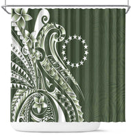 Kia Orana Cook Islands Shower Curtain Matie Plumeria Tropical Waves - Polynesian Pride