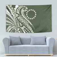 Kia Orana Cook Islands Tapestry Matie Plumeria Tropical Waves - Polynesian Pride