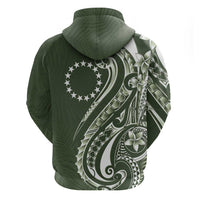 Kia Orana Cook Islands Zip Hoodie Matie Plumeria Tropical Waves LT7 - Polynesian Pride