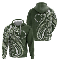 Kia Orana Cook Islands Zip Hoodie Matie Plumeria Tropical Waves LT7 - Polynesian Pride