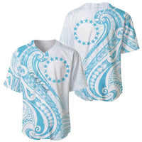 Kia Orana Cook Islands Baseball Jersey Moana Plumeria Tropical Waves - Polynesian Pride
