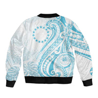 Kia Orana Cook Islands Bomber Jacket Moana Plumeria Tropical Waves - Polynesian Pride