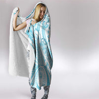 Kia Orana Cook Islands Hooded Blanket Moana Plumeria Tropical Waves - Polynesian Pride