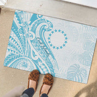 Kia Orana Cook Islands Rubber Doormat Moana Plumeria Tropical Waves LT7 - Polynesian Pride