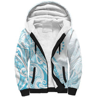 Kia Orana Cook Islands Sherpa Hoodie Moana Plumeria Tropical Waves LT7 Unisex Turquoise - Polynesian Pride
