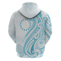 Kia Orana Cook Islands Zip Hoodie Moana Plumeria Tropical Waves LT7 - Polynesian Pride