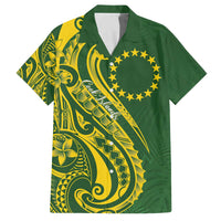 Kia Orana Cook Islands Family Matching Off The Shoulder Long Sleeve Dress and Hawaiian Shirt Plumeria Tropical Waves - Polynesian Pride