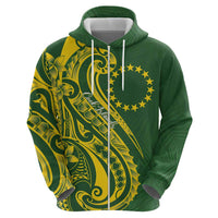 Kia Orana Cook Islands Hoodie Plumeria Tropical Waves - Polynesian Pride
