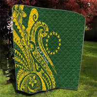 Kia Orana Cook Islands Quilt Plumeria Tropical Waves - Polynesian Pride