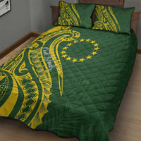 Kia Orana Cook Islands Quilt Bed Set Plumeria Tropical Waves - Polynesian Pride