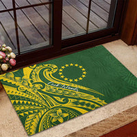 Kia Orana Cook Islands Rubber Doormat Plumeria Tropical Waves - Polynesian Pride