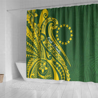 Kia Orana Cook Islands Shower Curtain Plumeria Tropical Waves - Polynesian Pride